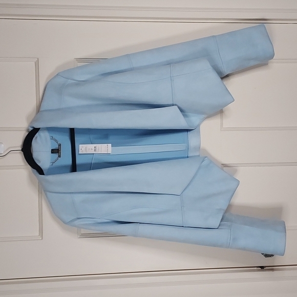 WHBM Faux Suede Drape Front Jacket - Picture 4 of 12